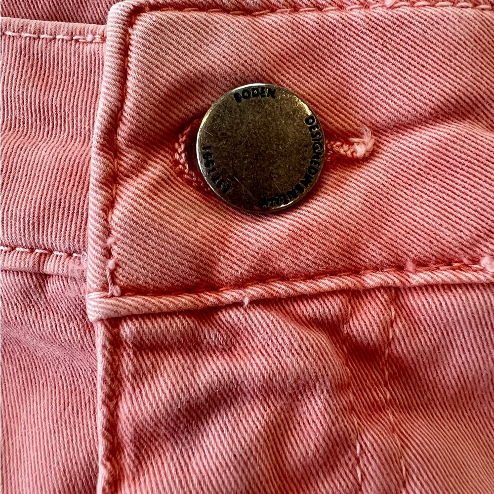 Boden Patch Pocket Chino Skirt Coral Salmon Pink - Picture 6 of 8